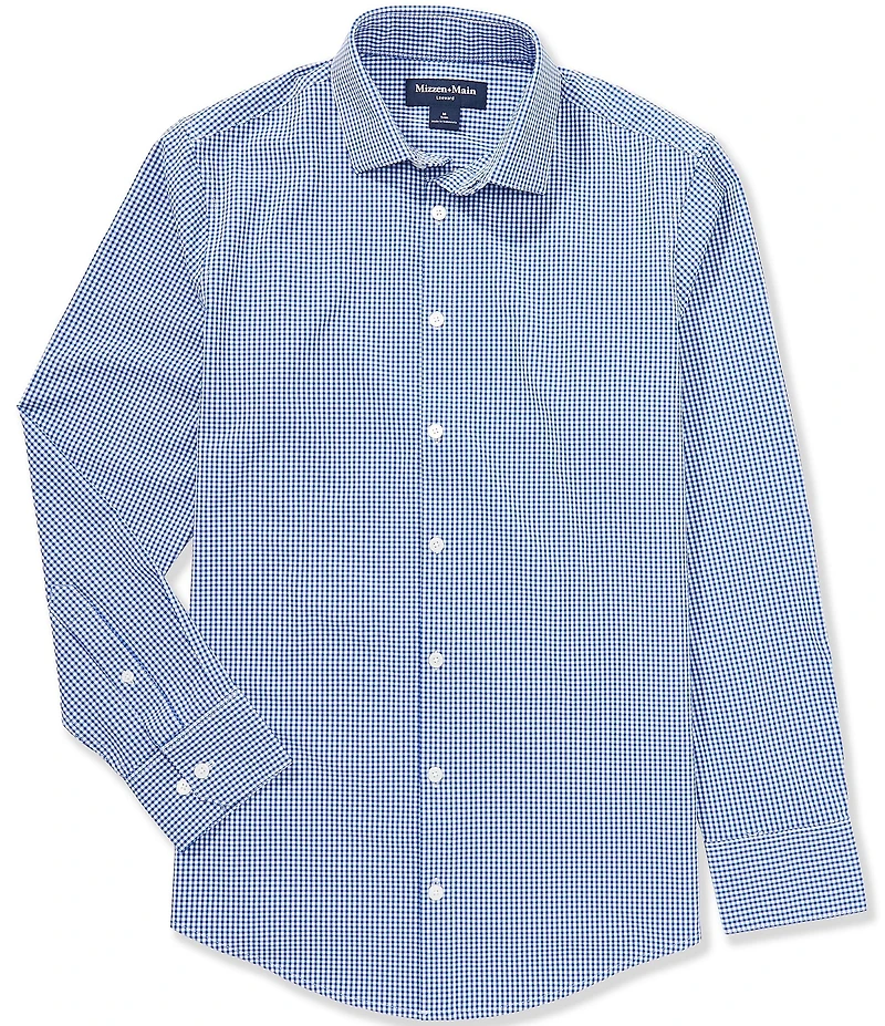 Mizzen+Main Performance Stretch Leeward Ian Gingham Long Sleeve Woven Shirt
