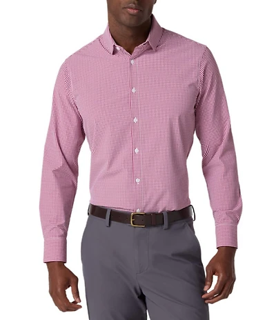 Mizzen+Main Performance Stretch Leeward Ian Gingham Long Sleeve Woven Shirt