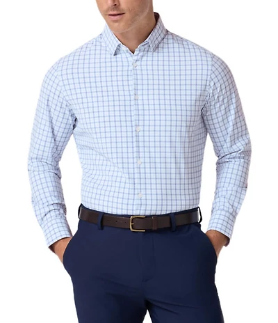 Mizzen+Main Performance Stretch Leeward Miles Plaid Long Sleeve Woven Shirt