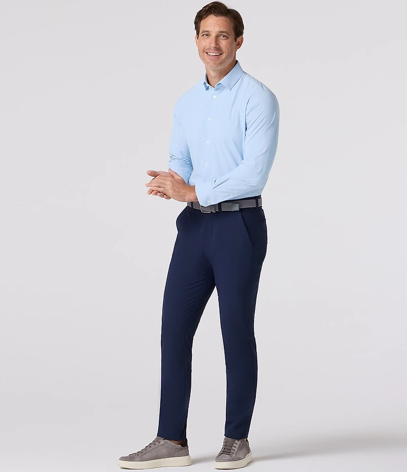 Mizzen+Main Performance Stretch Leeward Mini Grid Long Sleeve Woven Shirt