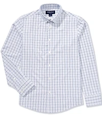 Mizzen+Main Performance Stretch Leeward No Tuck Hampton Plaid Long Sleeve Woven Shirt