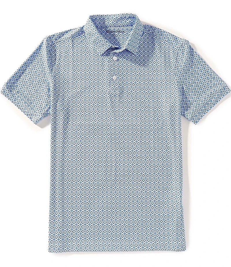 Mizzen+Main Performance Stretch Versa Mini Print Short Sleeve Polo Shirt