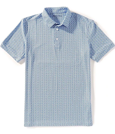 Mizzen+Main Performance Stretch Versa Mini Print Short Sleeve Polo Shirt
