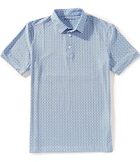 Mizzen+Main Performance Stretch Versa Mini Print Short Sleeve Polo Shirt