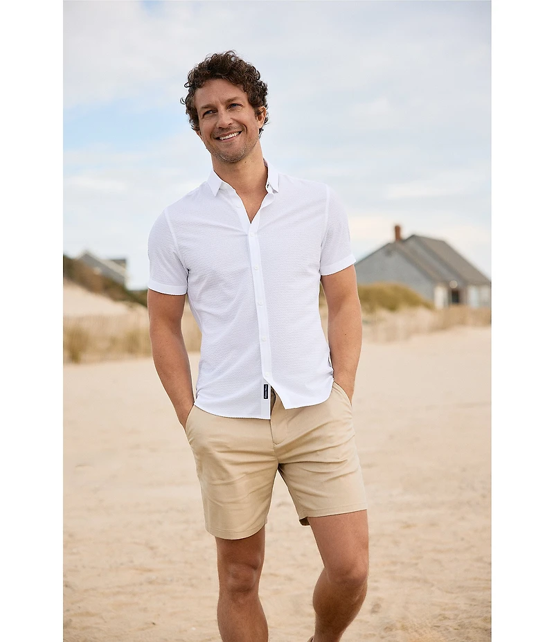 Mizzen+Main Porter Seersucker Short Sleeve Woven Shirt