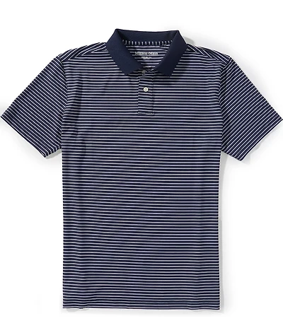 Mizzen+Main Sawyer Stripe Short Sleeve Polo Shirt