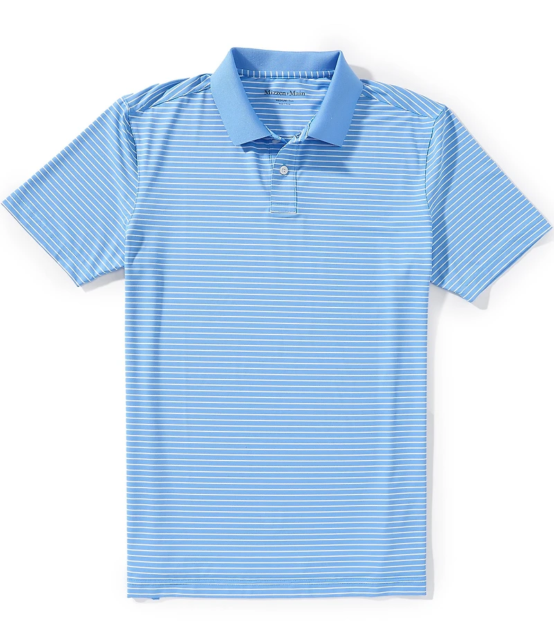 Mizzen+Main Sawyer Stripe Short Sleeve Polo Shirt