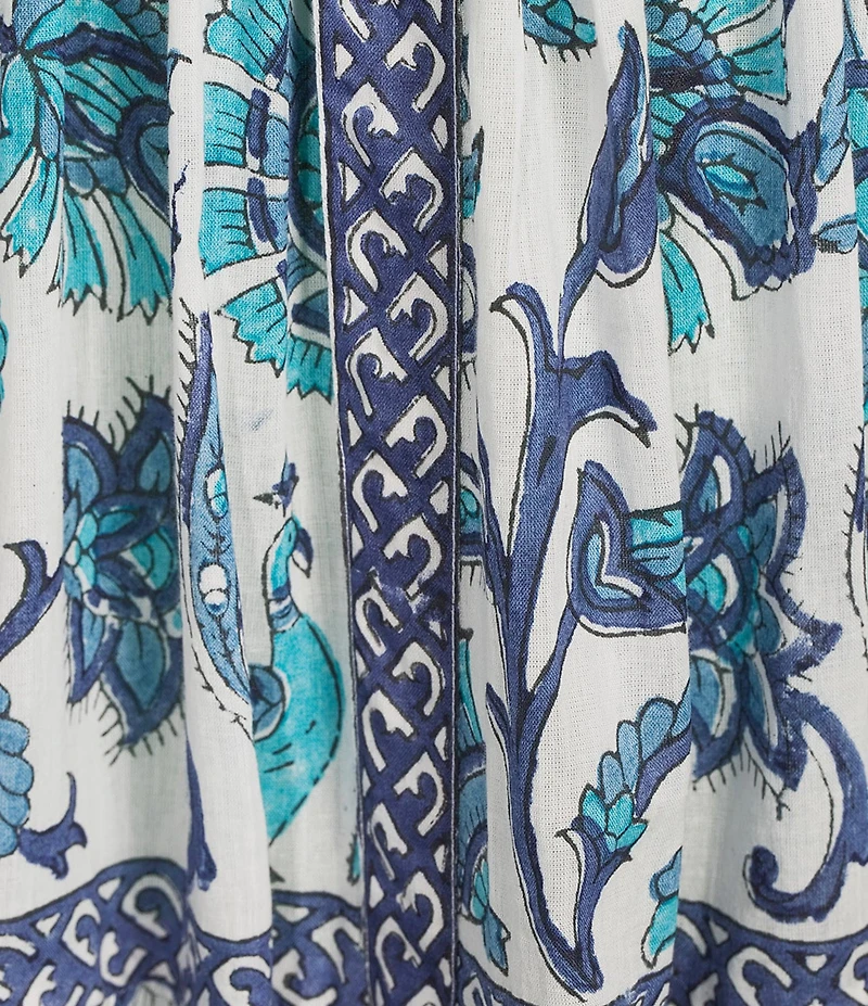 Mo Maya Emma A Line V Neck Short Sleeve Flare Midi Dress