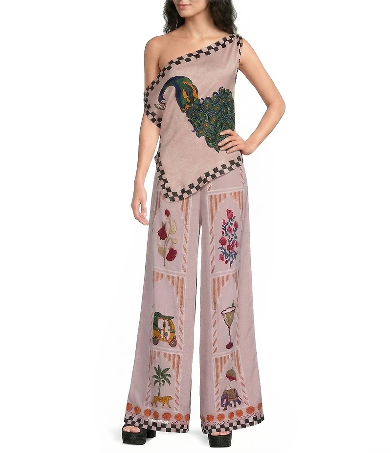 Mo Maya Jaipur Off the Shoulder Scarf Top