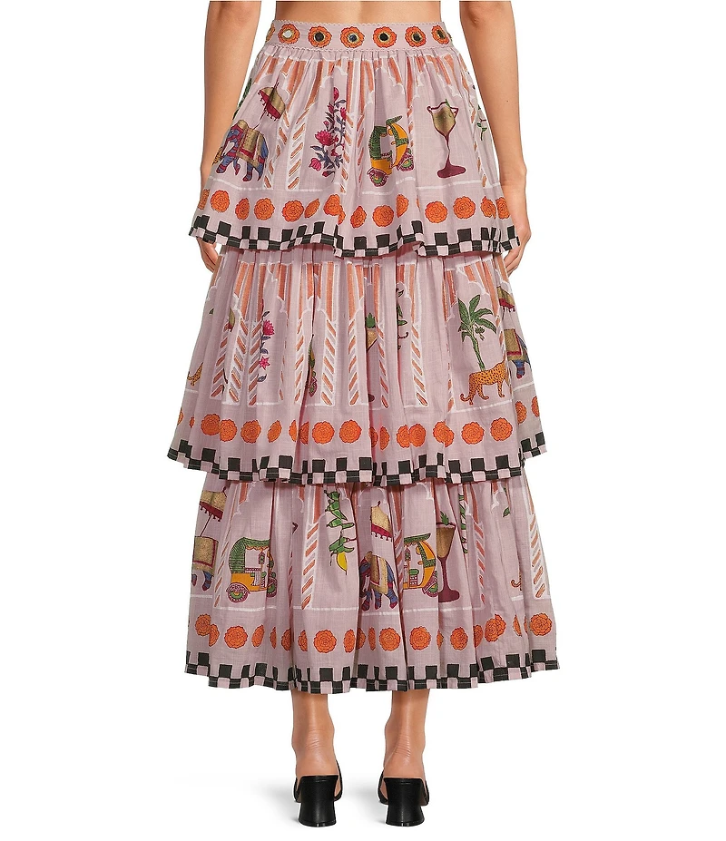 Mo Maya Jaipur Tiered Skirt
