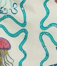 Mo Maya Namaste Sunshine Coordinating Linen Blend Hand Printed Midi Skirt