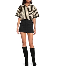 Mo Maya Sonoran Coordinating Snake Print Collared Button Down Top