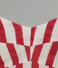 Mo Maya Stripe Sweetheart Neckline Sleeveless Coordinating Bra Top