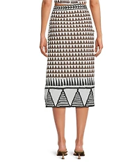 Mo Maya Tara Hand Painted Print High Rise Coordinating Skirt