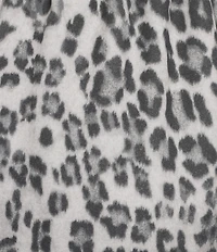 Moa Moa Animal Print Wide Leg Side Tie Pants