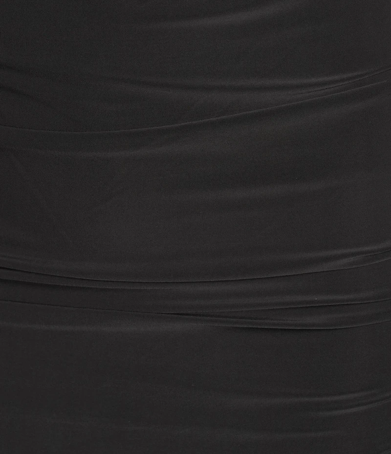 Moa Moa Asymmetrical Neck One Shoulder Long Sleeve Bodycon Dress