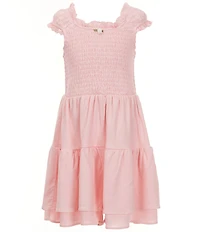 Moa Moa Big Girls Cap-Sleeve Mini-Ruffle Romper