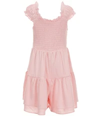 Moa Moa Big Girls Cap-Sleeve Mini-Ruffle Romper