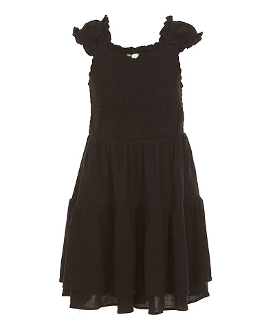 Moa Moa Big Girls Cap-Sleeve Mini-Ruffle Romper