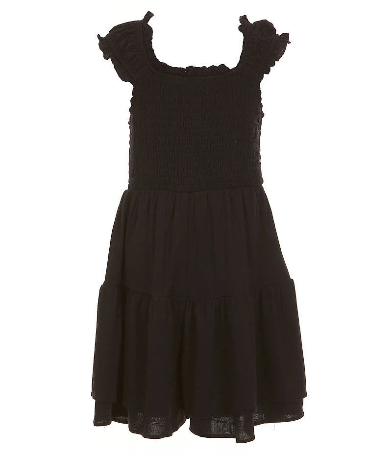 Moa Moa Big Girls Cap-Sleeve Mini-Ruffle Romper
