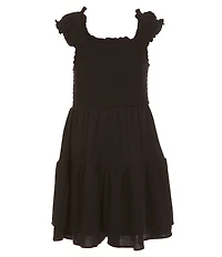 Moa Moa Big Girls Cap-Sleeve Mini-Ruffle Romper