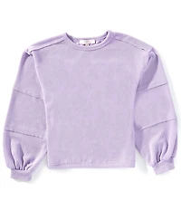 Moa Moa Big Girls Long Sleeve Hi-Low Sweatshirt