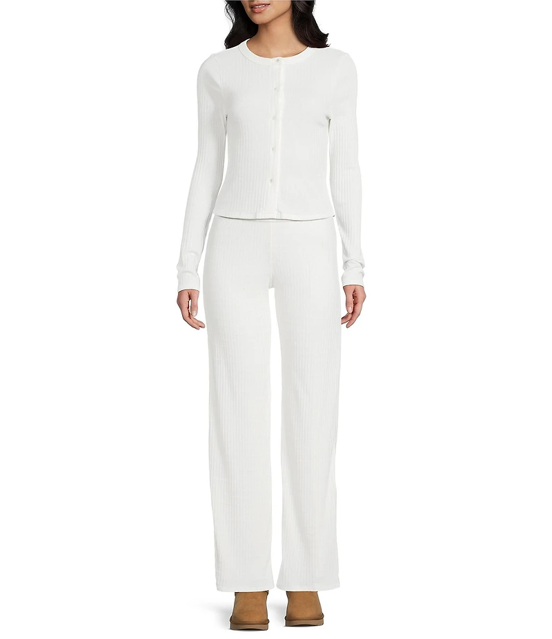 Moa Moa Button Front Long Sleeve Top