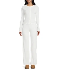 Moa Moa Button Front Long Sleeve Top