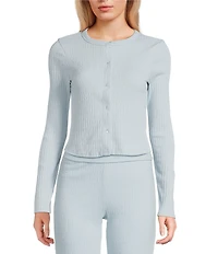 Moa Moa Button Front Long Sleeve Top