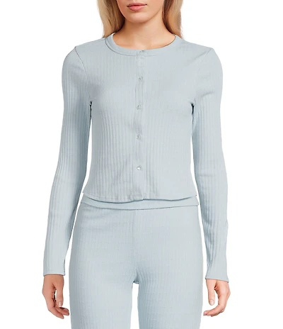 Moa Moa Button Front Long Sleeve Top