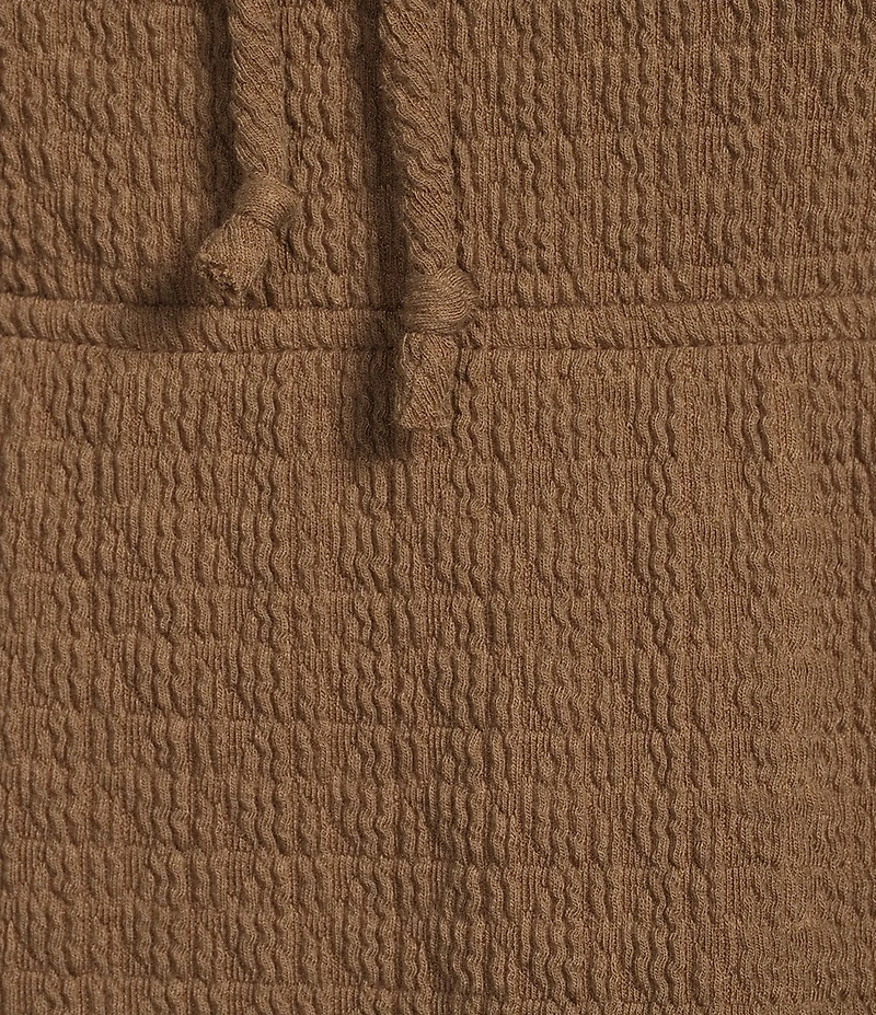 Moa Moa Cap Sleeve Scoop Neck Tie Front Dress