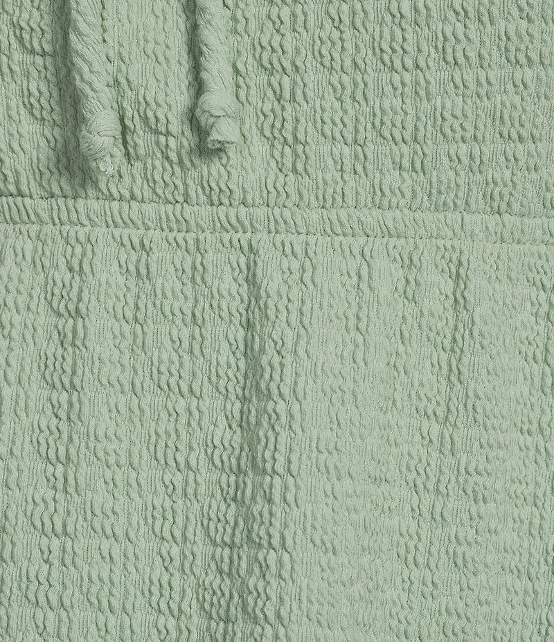 Moa Moa Cap Sleeve Scoop Neck Tie Front Dress