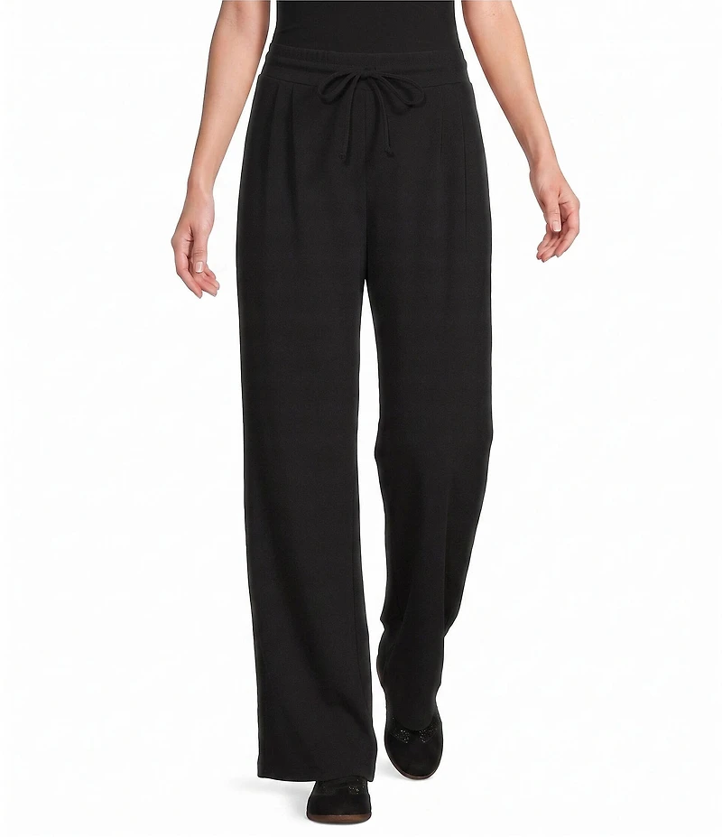 Moa Moa Crepe Wide Leg Tie Front Pants