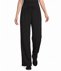 Moa Moa Crepe Wide Leg Tie Front Pants
