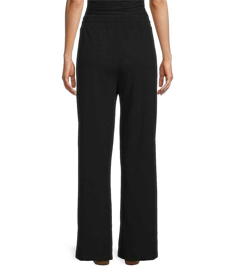 Moa Moa Crepe Wide Leg Tie Front Pants
