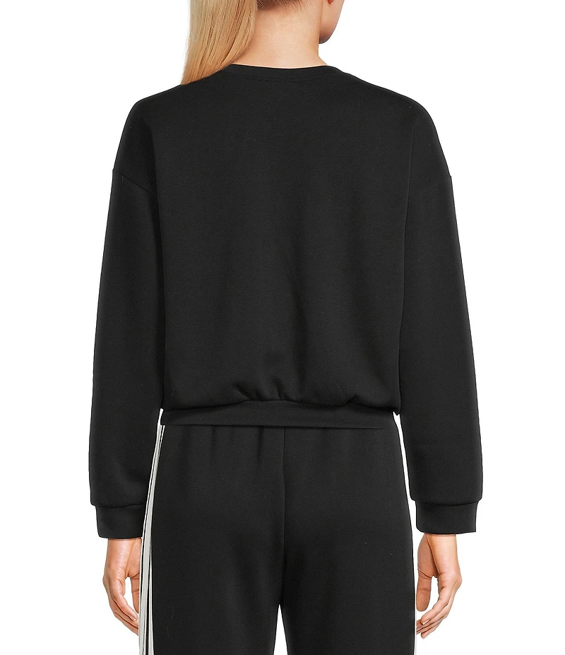 Moa Moa Dolman Sleeve Cropped Crew Neck T-Shirt