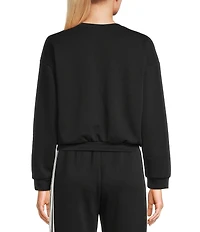 Moa Moa Dolman Sleeve Cropped Crew Neck T-Shirt