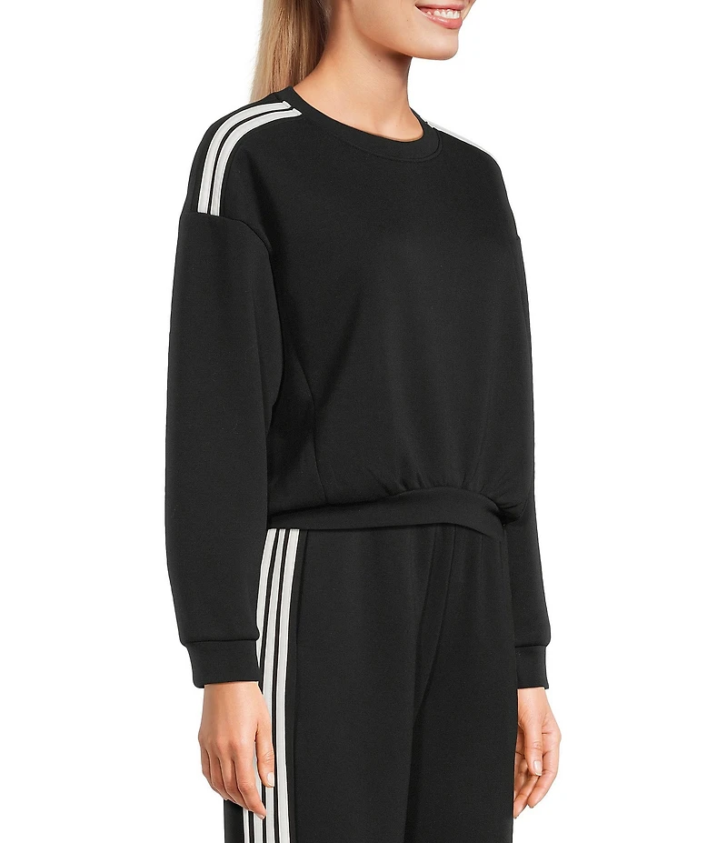 Moa Moa Dolman Sleeve Cropped Crew Neck T-Shirt