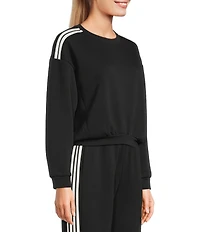 Moa Moa Dolman Sleeve Cropped Crew Neck T-Shirt