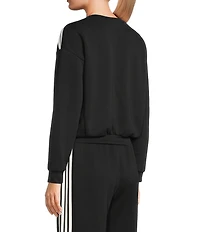 Moa Moa Dolman Sleeve Cropped Crew Neck T-Shirt