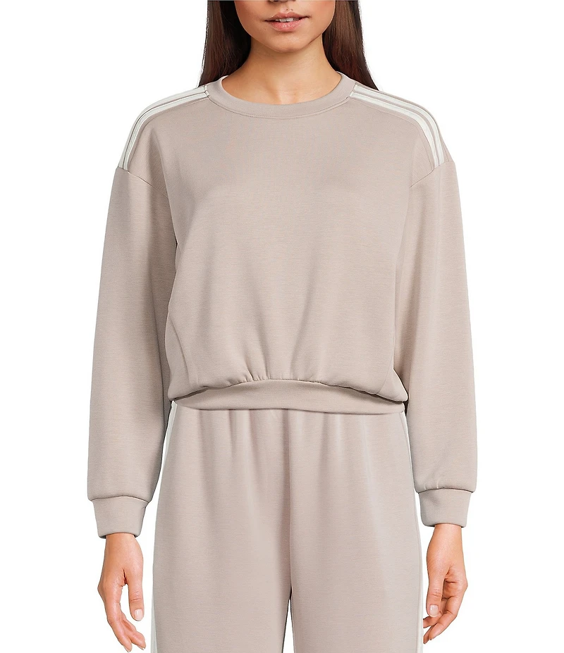 Moa Moa Dolman Sleeve Cropped Crew Neck T-Shirt