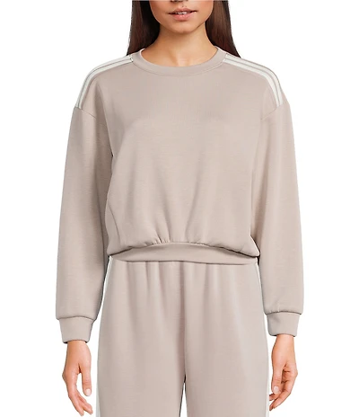 Moa Moa Dolman Sleeve Cropped Crew Neck T-Shirt