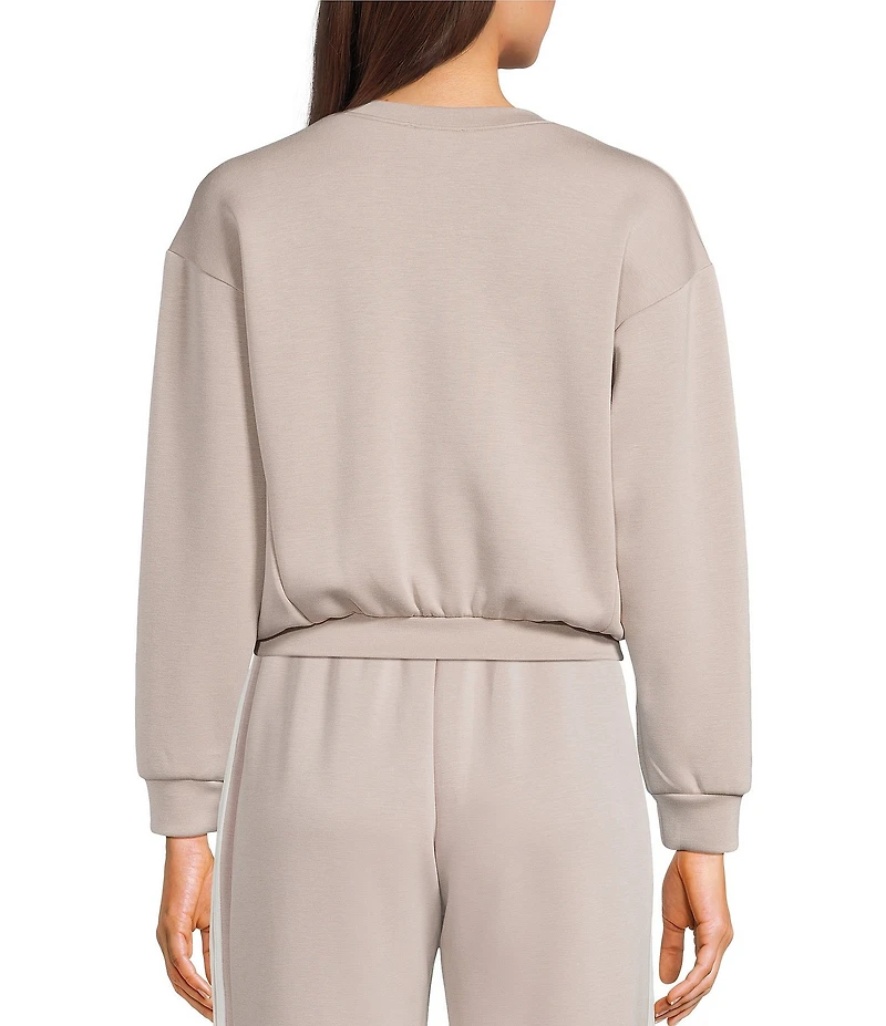 Moa Moa Dolman Sleeve Cropped Crew Neck T-Shirt