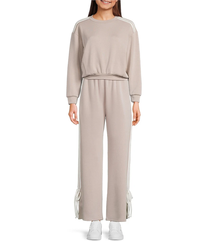 Moa Moa Dolman Sleeve Cropped Crew Neck T-Shirt