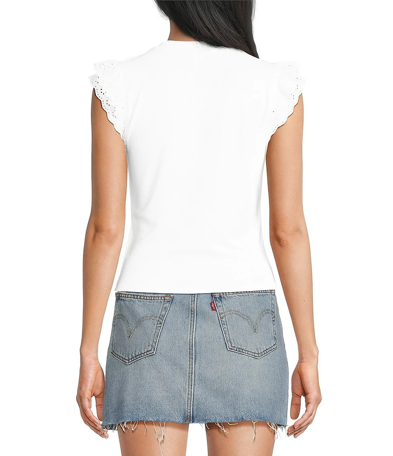 Moa Moa Flutter Short Sleeve Top
