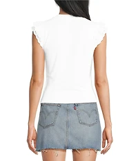 Moa Moa Flutter Short Sleeve Top