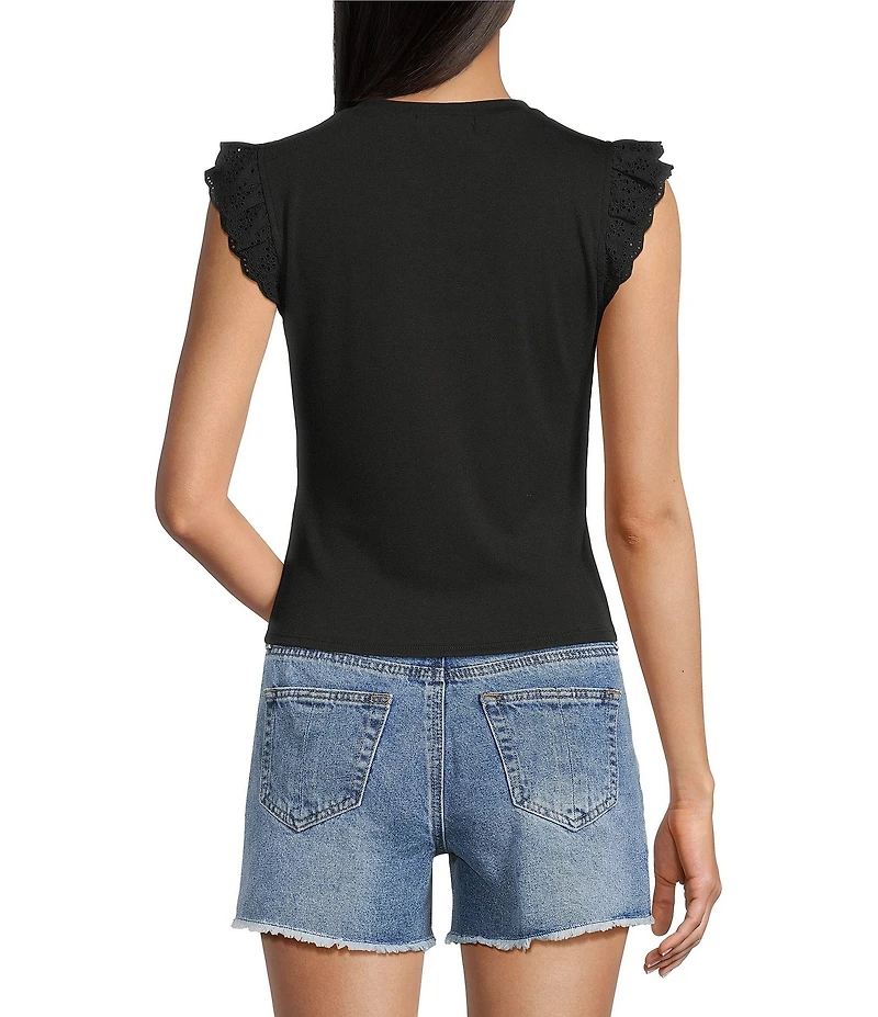 Moa Moa Flutter Short Sleeve Top