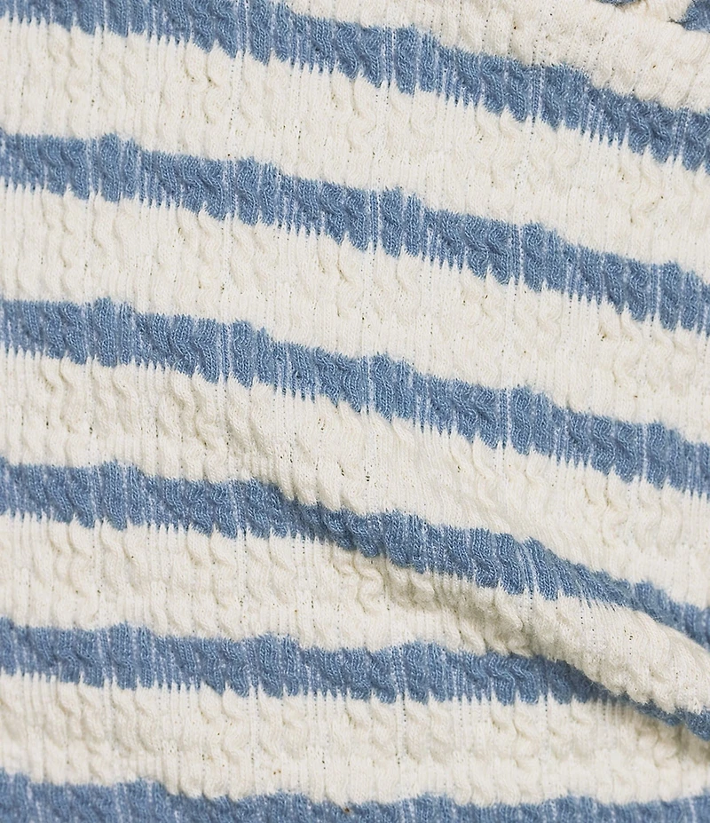 Moa Moa Halter Stripe Print Crop Top