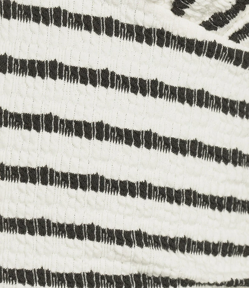 Moa Moa Halter Stripe Print Crop Top
