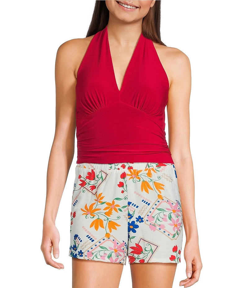 Moa Moa Halter Neck Tie Back Top